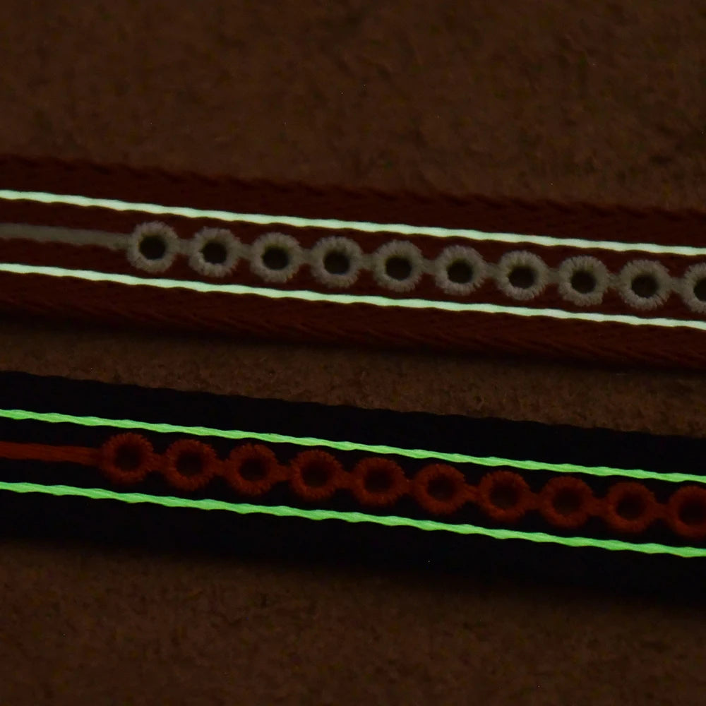 NATOBEL Embroidery Recycled Nylon Sailcloth Strap 20mm 22mm Luminous Recycled Nylon Watchband For Scuba Fifty Series Watches