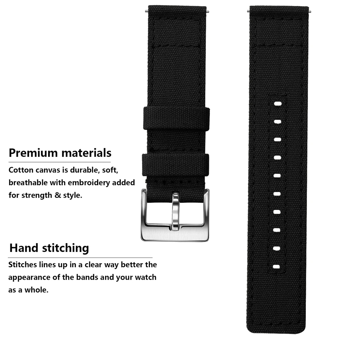 Quick-Release Canvas Strap 20/22mm