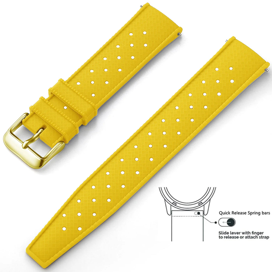 Tropical Silicone Watch Band 18–22mm (Quick Release)