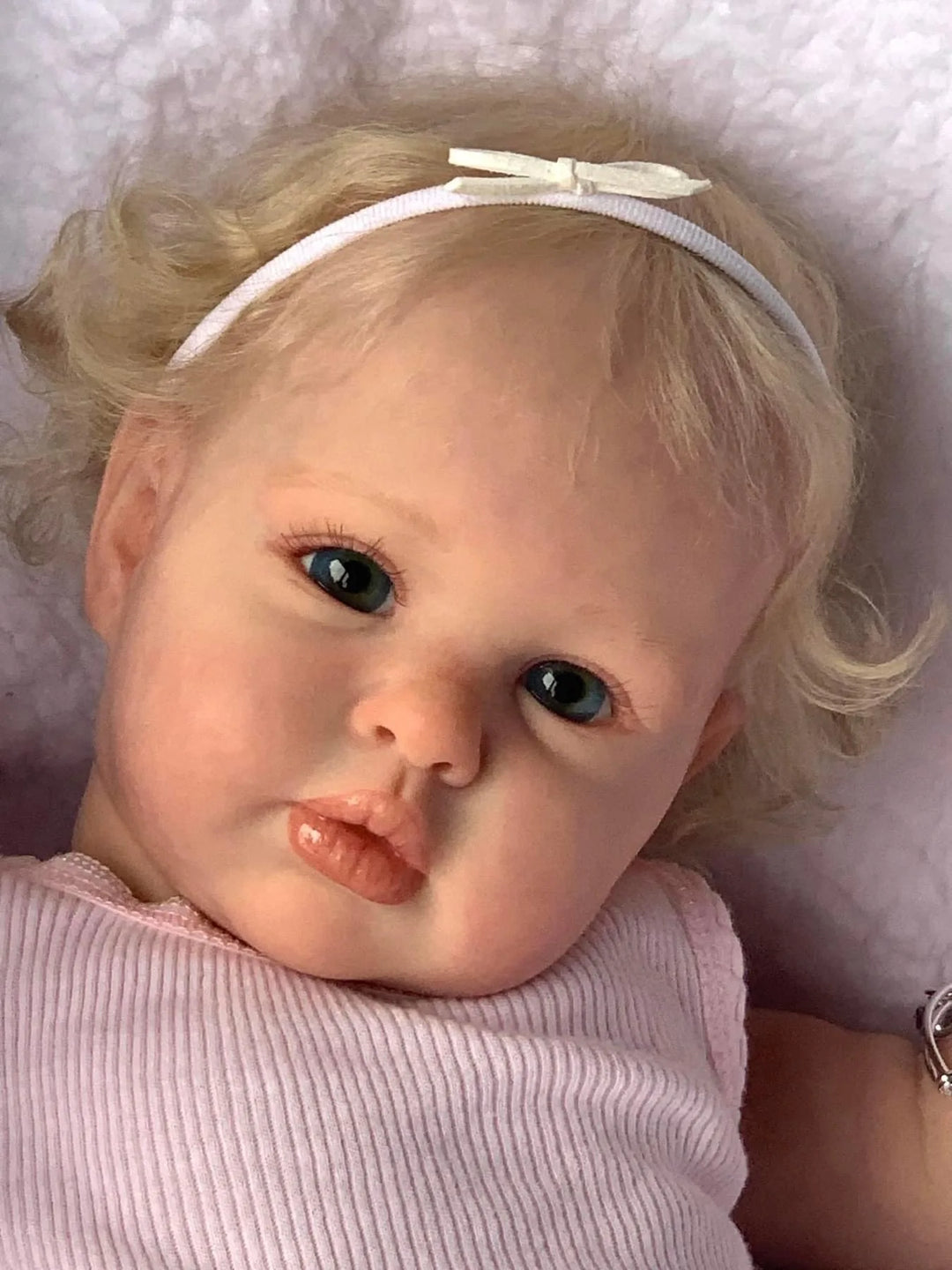 24" Ellie Realistic Toddler Girl Reborn Doll (Soft Touch, Hand‑Rooted Hair)