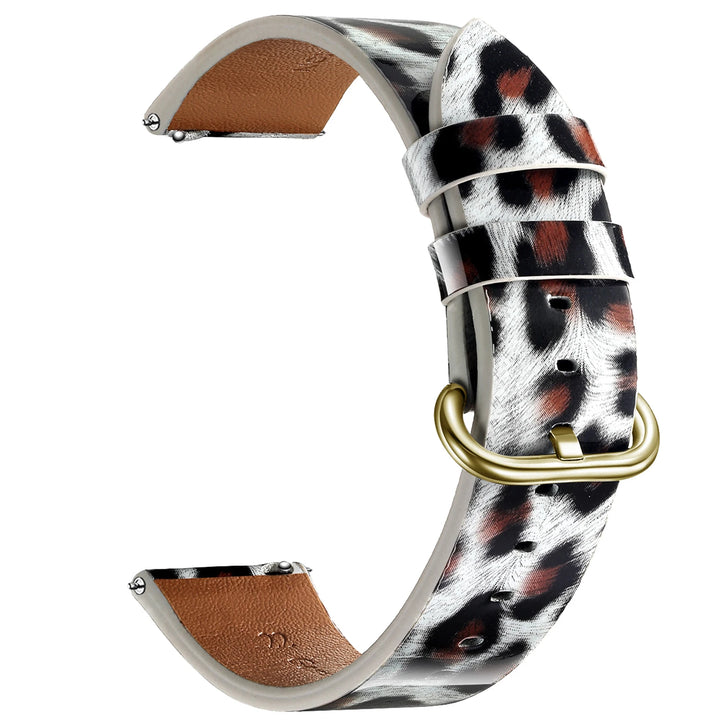 Leopard Print Leather Watch Strap 20/22mm (Quick Release)