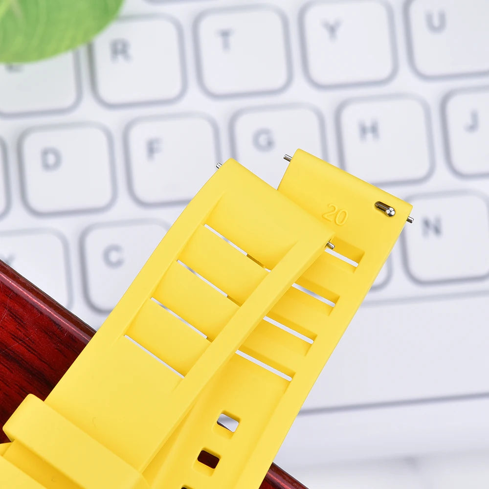 Premium Grade Fluoro Rubber Watch Strap 20mm 22mm For New FKM Watch Bands Diving Bracelet Quick Release Wrist Belt Accessories