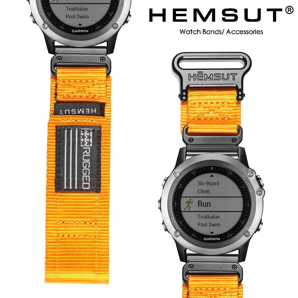 Hemsut Nylon QuickFit Watch Strap for Garmin Fenix & Forerunner