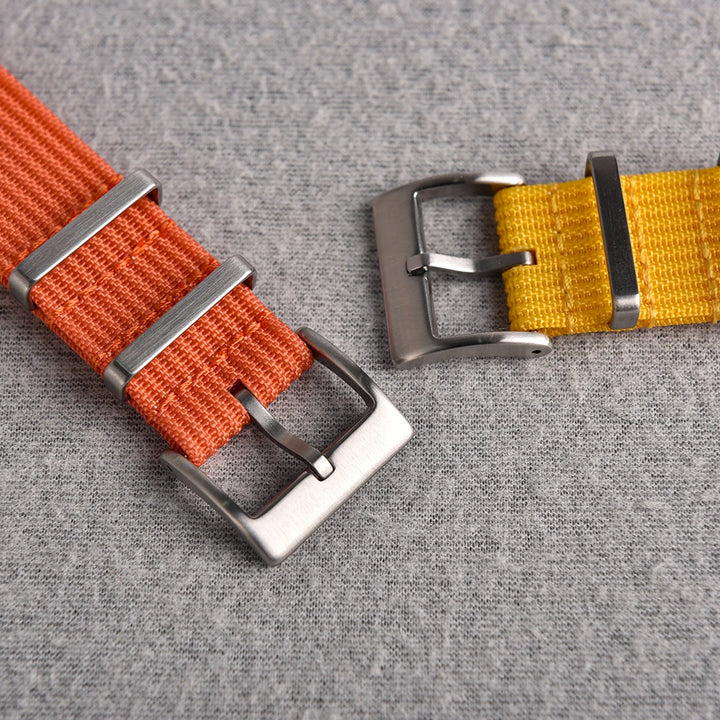 NATOBELT Nylon Sailcloth Ribbed Strap 18mm 20mm 22mm Premium Grade Quick Release Military Ribbed Nylon Watch Bands