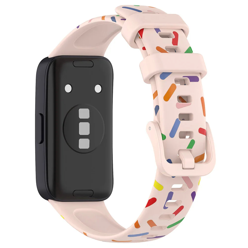 Printed Silicone Strap for Huawei Band 8-10