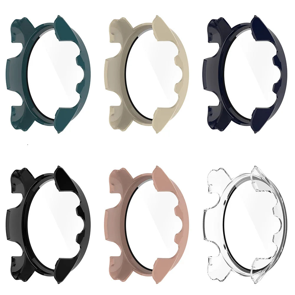 PC & Tempered Glass Protective Case for Garmin Forerunner 255/255S/965
