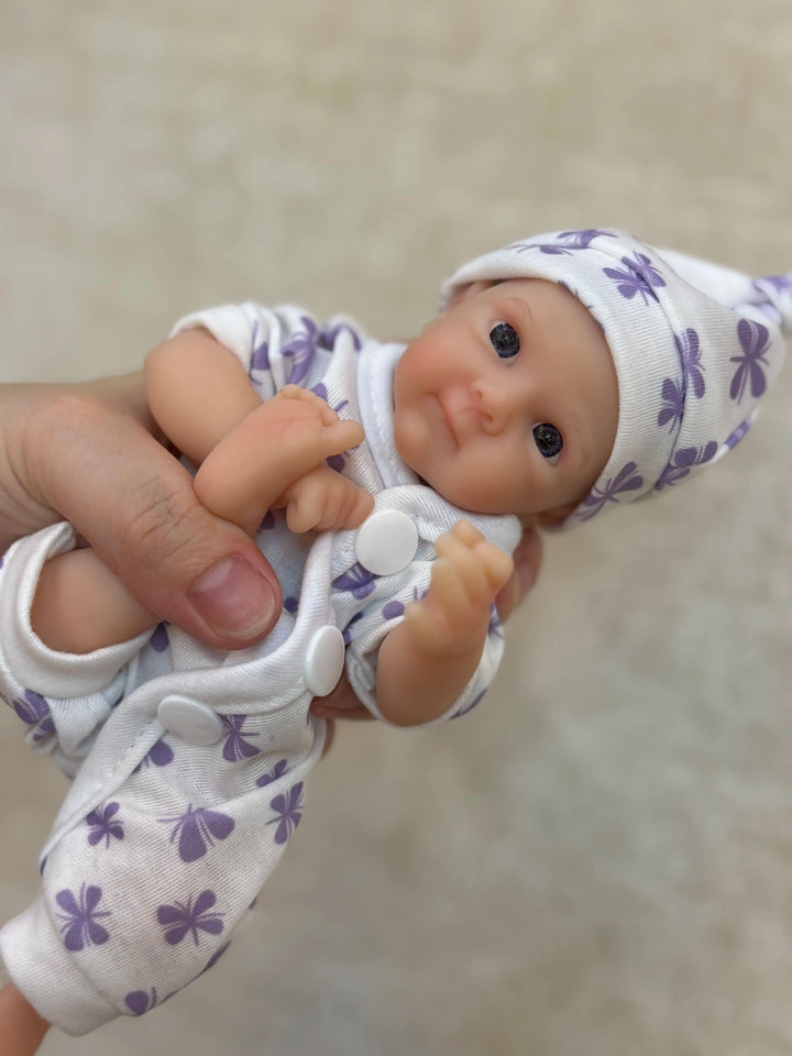 20 cm 2‑Style Waterproof Soft Mini Silicone Bebe Reborn Dolls