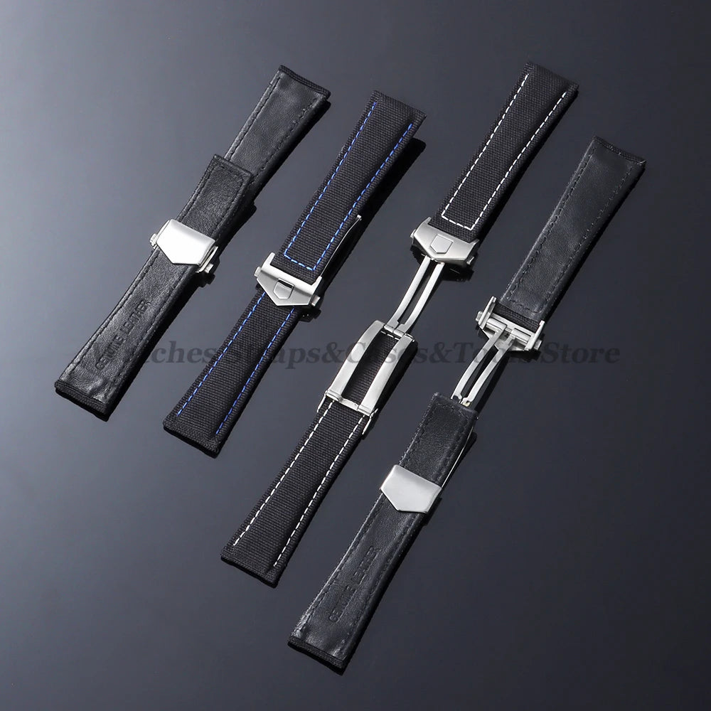 Canvas Nylon Strap (20–22mm) – Folding Buckle Sport