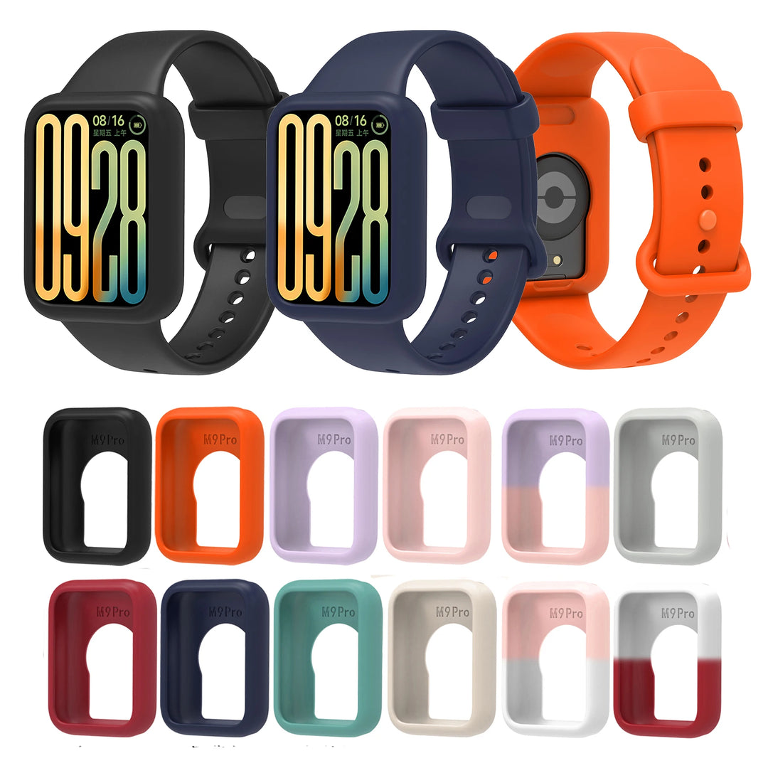 Silicone Strap with Protective Case for Xiaomi Mi Band 9 Pro