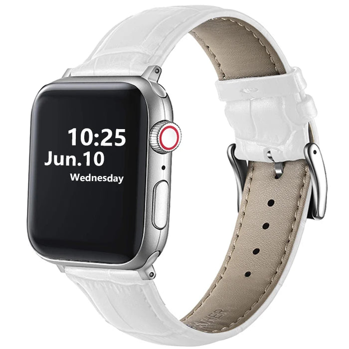 Leather Apple Watch Band (38/42mm, Series 3–6/SE Compatible)
