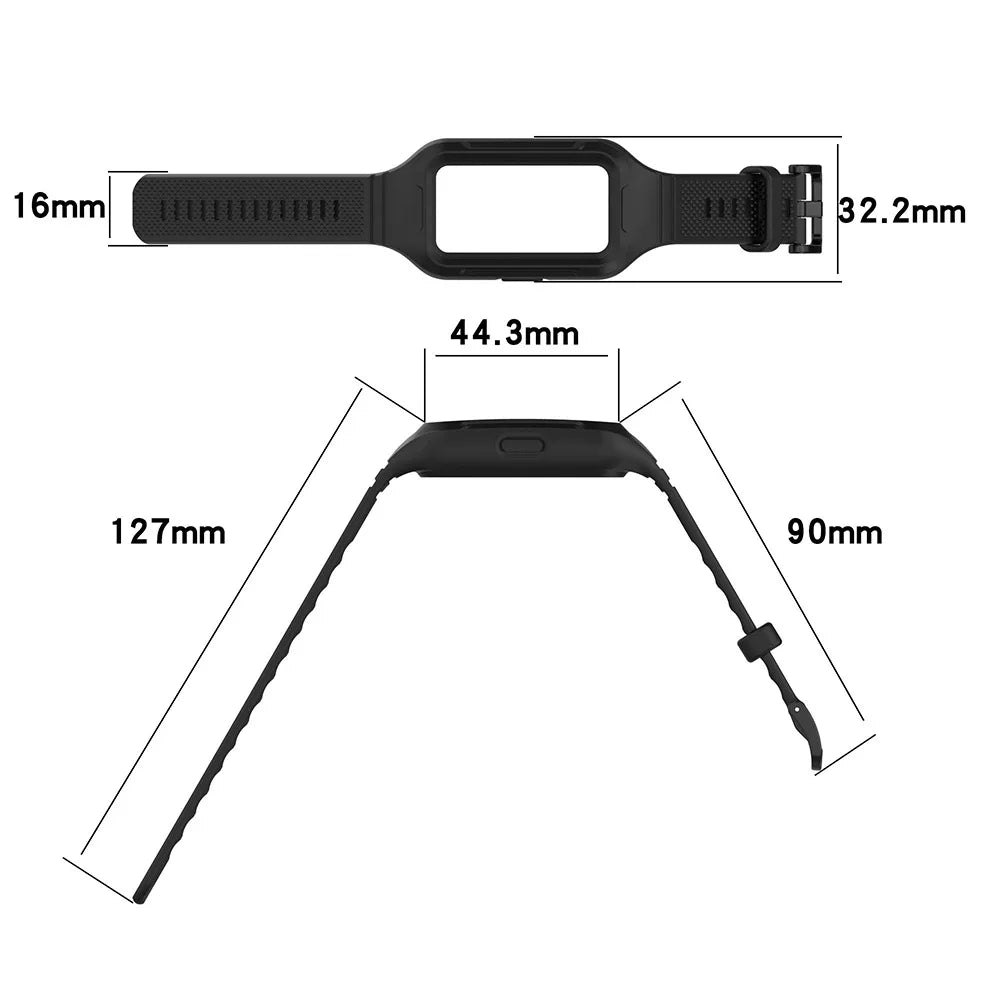 Integrated Silicone Strap & Case for Huawei Band 6-9 & Honor Band 6-7