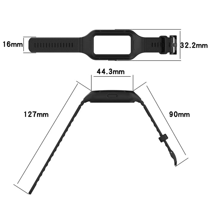 Integrated Silicone Strap & Case for Huawei Band 6-9 & Honor Band 6-7