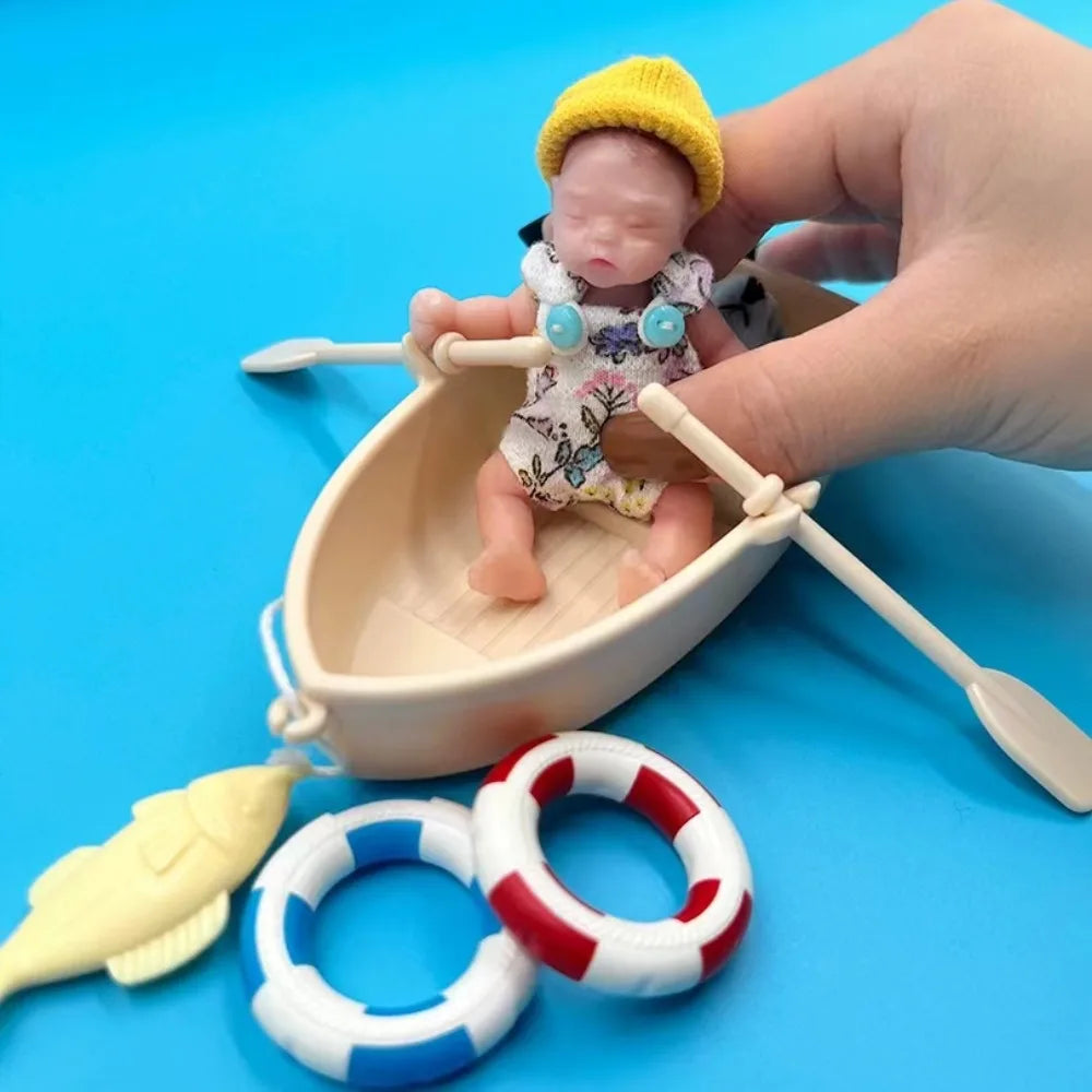 8 cm Mini Full‑Silicone Reborn Girl Doll