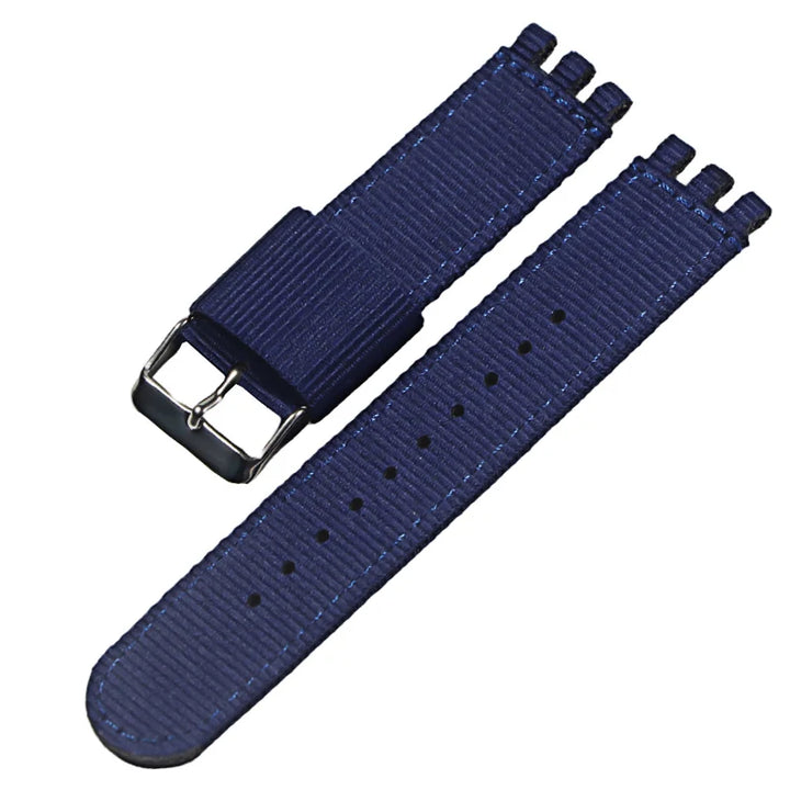 Nylon Canvas Watch Strap – 17/19/20mm for Swatch with Buckle