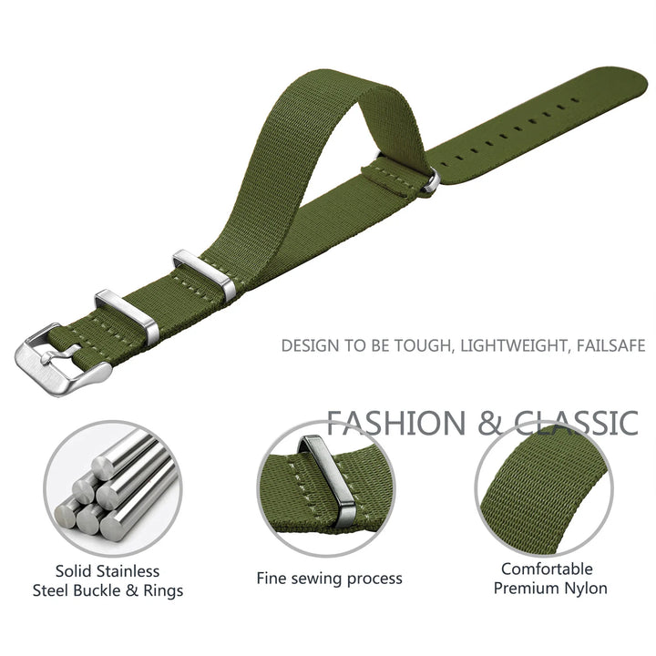 Military Watch Strap 20–22mm