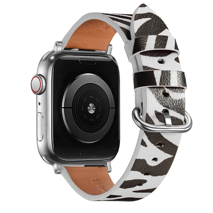 Leopard Leather Apple Watch Band for Women 38–49mm