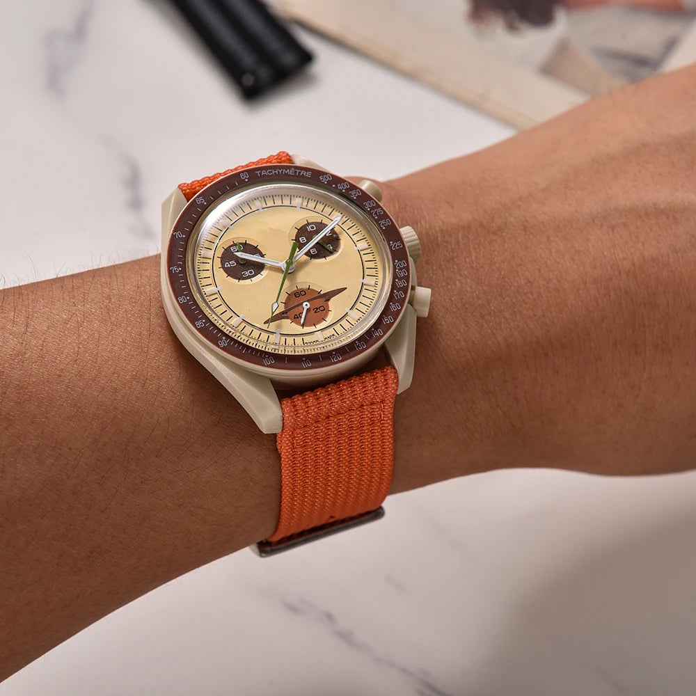 NATOBELT Nylon Sailcloth Ribbed Strap 18mm 20mm 22mm Premium Grade Quick Release Military Ribbed Nylon Watch Bands