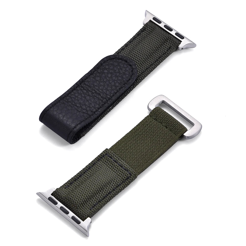 Braided Nylon Solo Loop For Apple Watch Band 45mm Ultra 2 49mm 38mm 44mm 40 41mm 42mm Leather Bracelet Series 10 9 8 7 5 se Belt