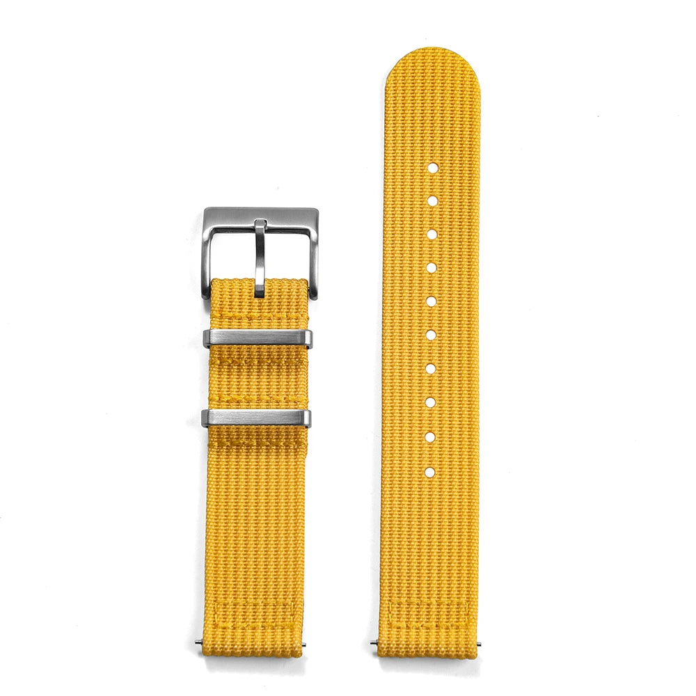 NATOBELT Nylon Sailcloth Ribbed Strap 18mm 20mm 22mm Premium Grade Quick Release Military Ribbed Nylon Watch Bands