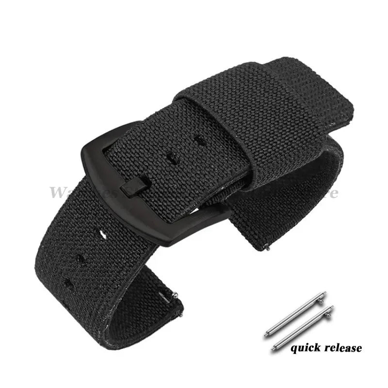 Nylon Watch Band 18mm 20mm 22mm 24mm Woven Elastic Strap for Seiko for Omega Quick Release Wristband Military Men's Sport Bands