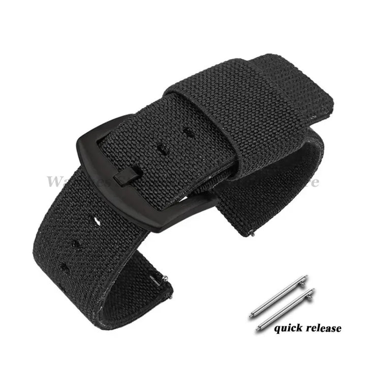 Nylon Watch Band 18mm 20mm 22mm 24mm Woven Elastic Strap for Seiko for Omega Quick Release Wristband Military Men's Sport Bands