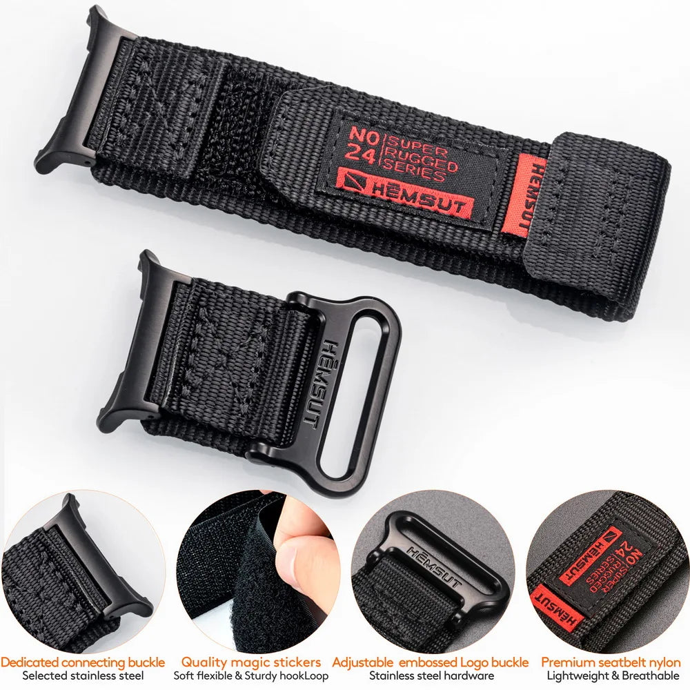 Nylon Quick-Release Watch Strap with Metal Clasp – 47mm for Samsung Galaxy Watch Ultra