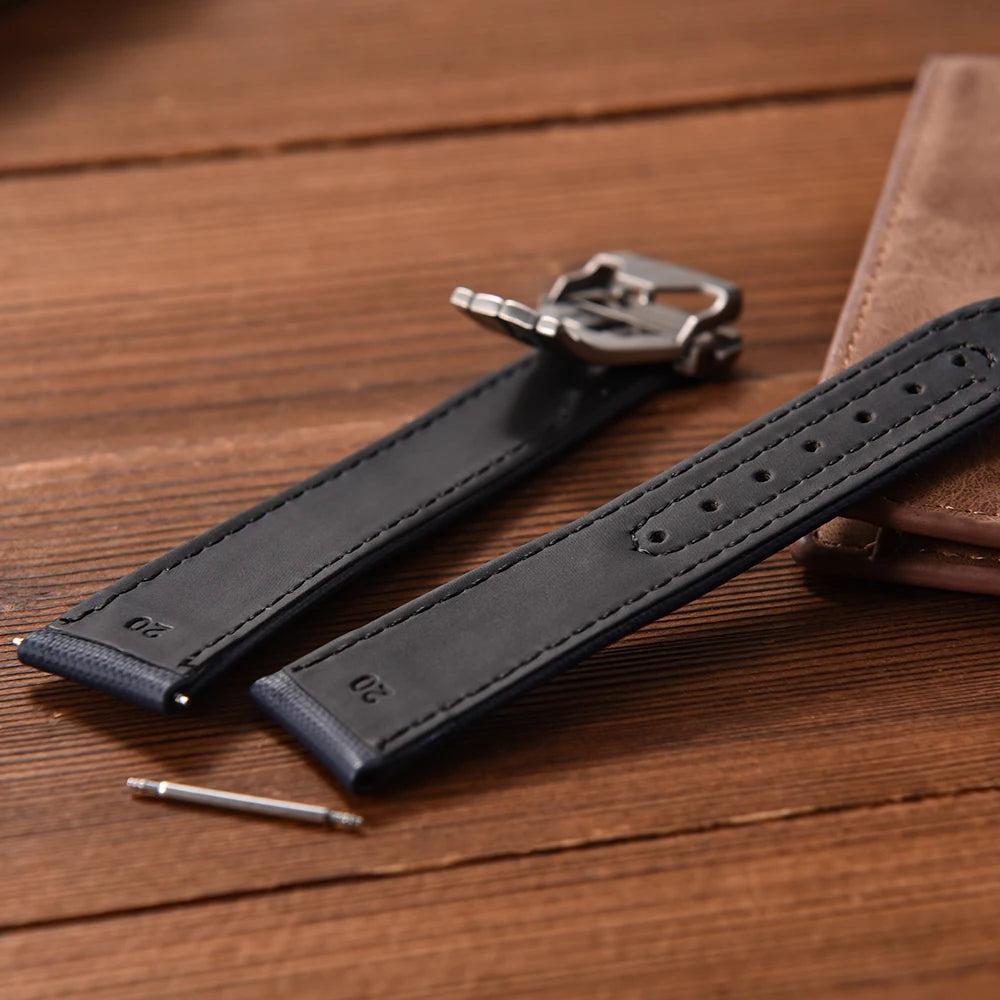 For Omega Strap Leather Sailcloth Watch Strap 20mm22mm Canvas Sailcloth Watch Band for Seiko Business Universal Bracelet for Men