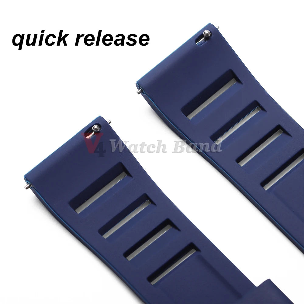 Soft Silicone Watchband 20mm 22mm Sport Waterproof Smartwatch Bracelet for Richard Mille Diving Rubber Watch Strap Accessories