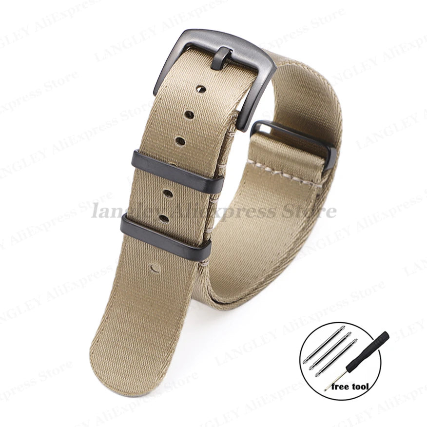 Premium Nylon Watch Strap 20/22mm (Black Buckle)