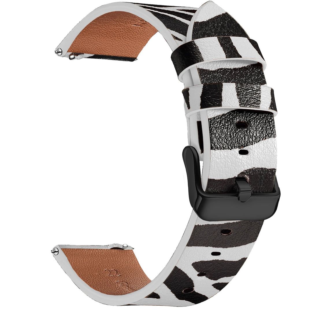 Leopard Print Leather Watch Strap 20/22mm (Quick Release)