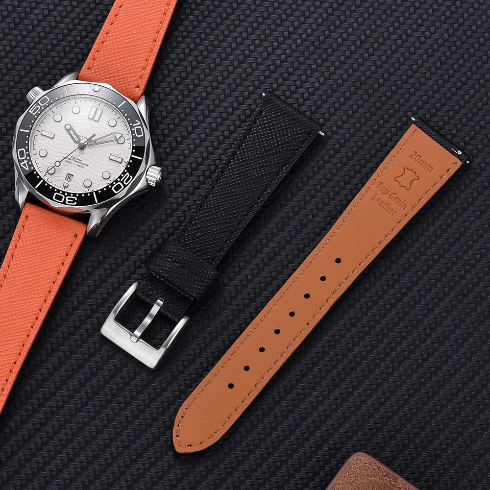 Quality Calfskin Leather Watch Bands Saffiano Leather Watch Straps 18/19/20/21/22/23/24mm Strap Wristwatches Watch Accessories