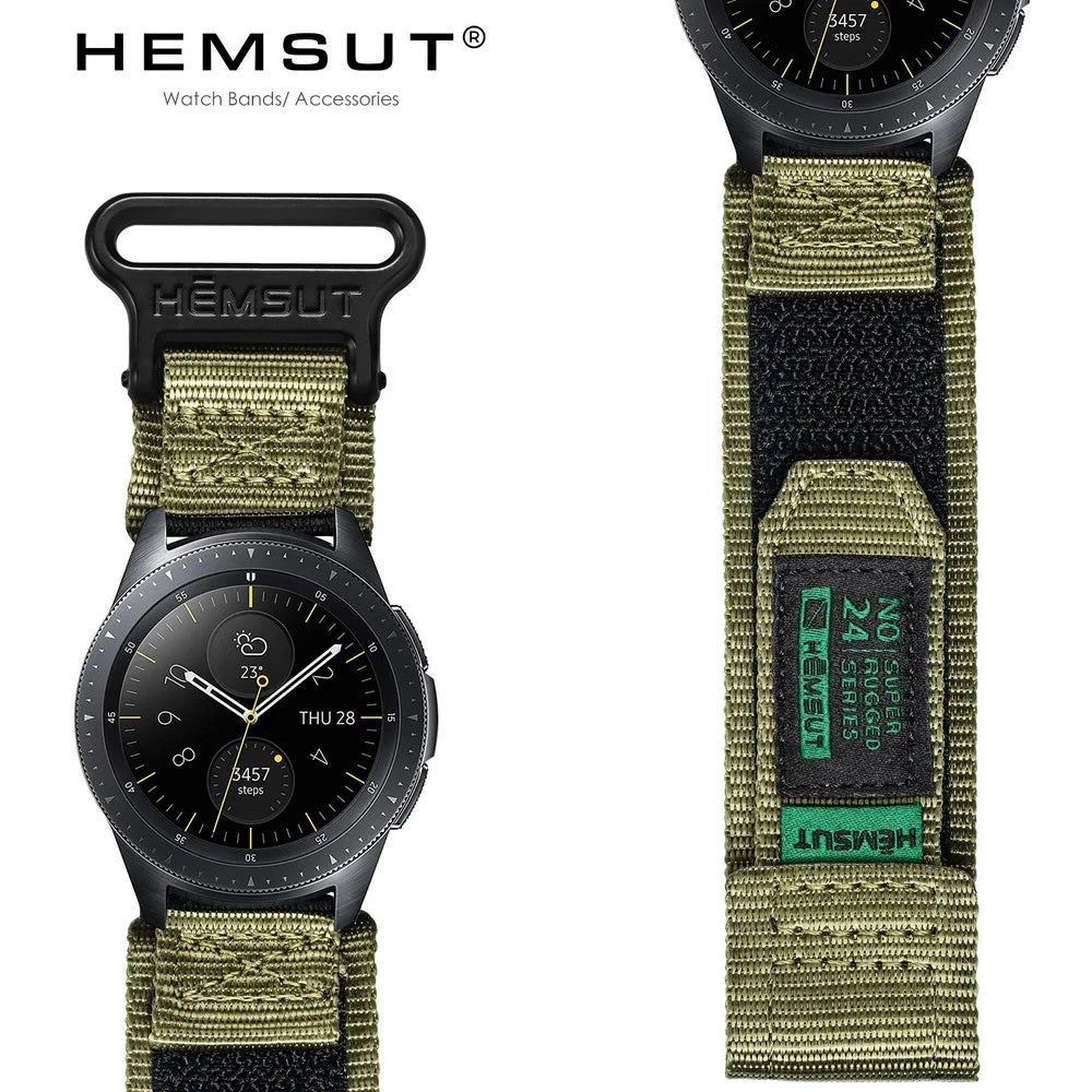 HEMSUT Nylon Sport Military Quick-Release Strap for Samsung Galaxy Watch (20-22mm)