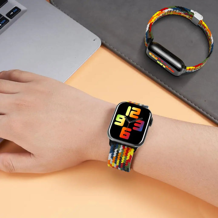 Strap For Apple watch band 46mm 45mm 44mm 49mm 40mm 41mm 42mm Braided loop correa bracelet iWatch series 10 8 9 7 5 se 6 4 Ultra