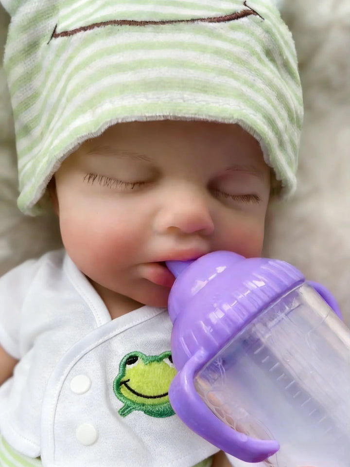 Loulou Open‑Mouth Full Body Reborn Baby Doll – Soft Silicone, Boy & Girl Options