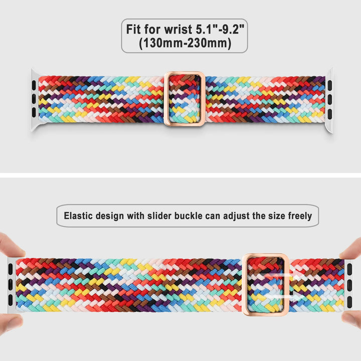 Strap for Apple Watch band 44mm 45mm 49mm 42mm 40 41 46mm Elastic Braided Solo bracelet correa Series 9 10 11 8 7 6 5 SE Ultra 3