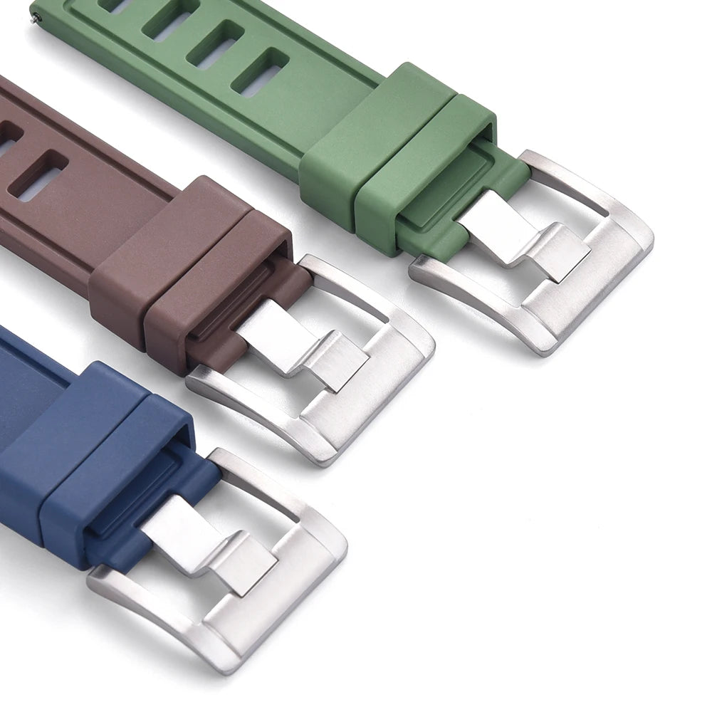 New Design SOFO Fluororubber FKM Watch Strap 20mm 22mm Waterproof Quick Release Watchbands For Each Brand Diving Watches