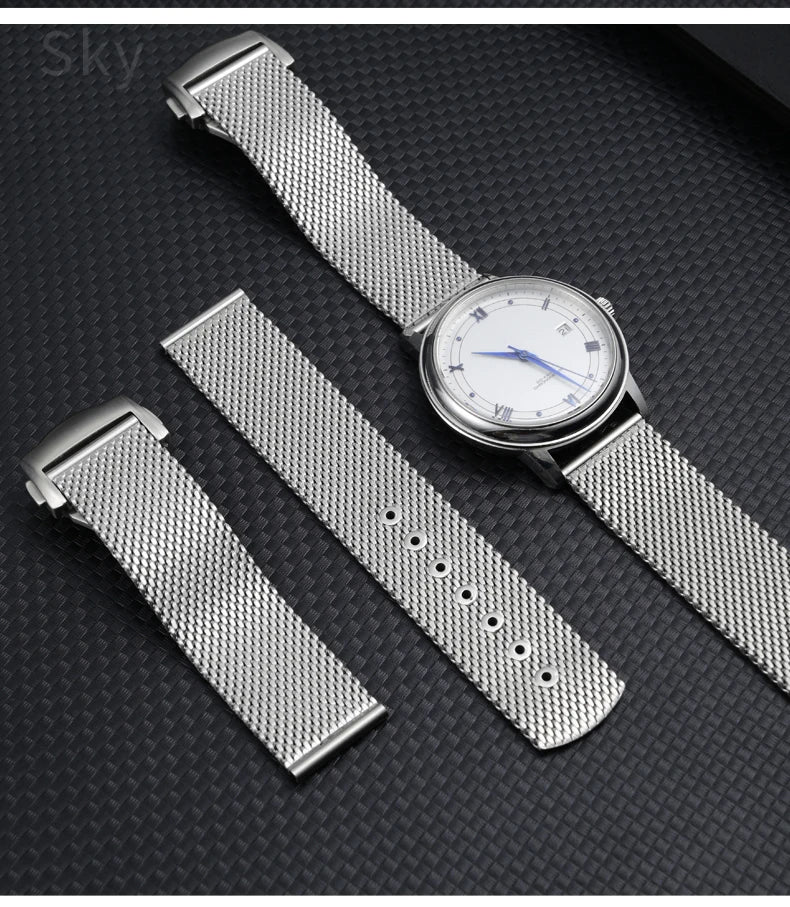 Milanese Mesh Steel Watch Band 20mm for Omega Haima 300