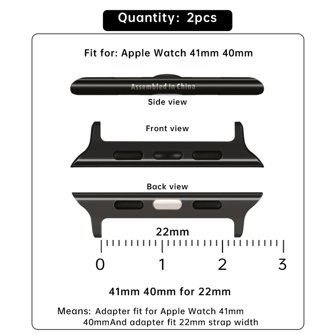 2pcs Apple Watch Ultra 49mm Adapter For Apple Watch Strap Series 9 8 7 SE 45mm 44mm 41mm 40mm Band Stainless Steel Connector