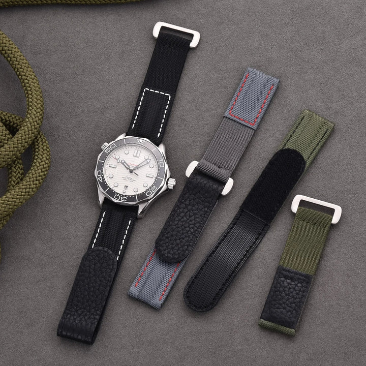 20mm Nylon Hook & Loop Sailcloth Watch Strap – Universal