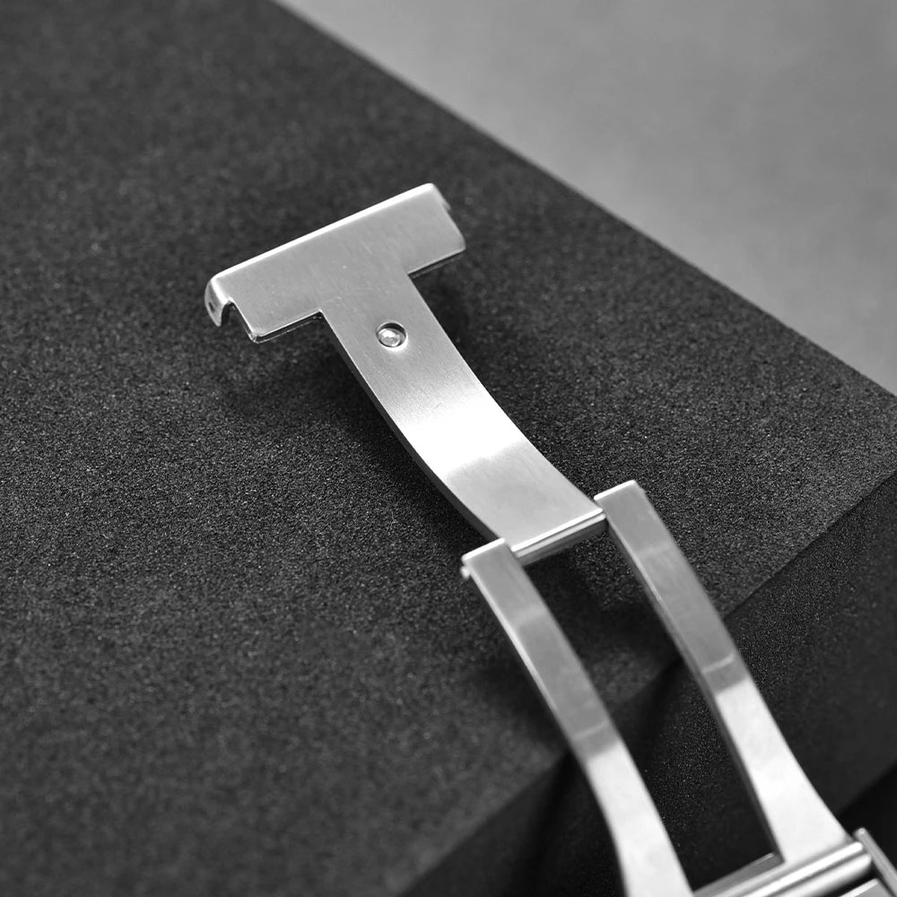 JUELONG 316L Stainless Steel Watch Buckle – 18-22mm Double Lock for Seiko