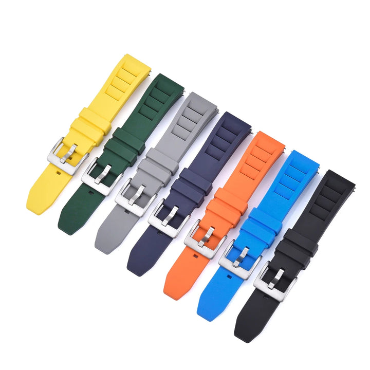 Premium Grade Fluoro Rubber Watch Strap 20mm 22mm For New FKM Watch Bands Diving Bracelet Quick Release Wrist Belt Accessories