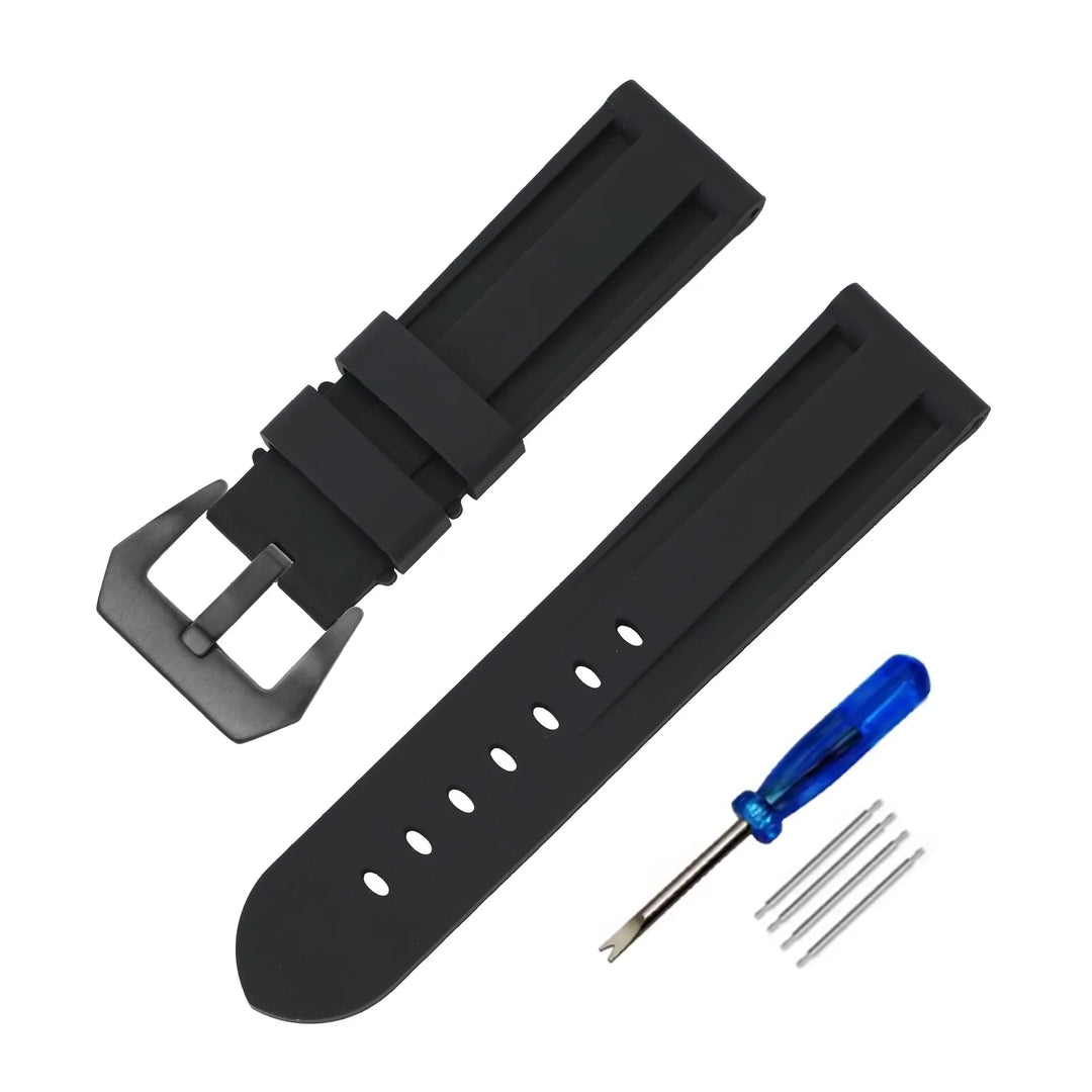 Soft Silicone Rubber Watch Band 20–26mm for Panerai