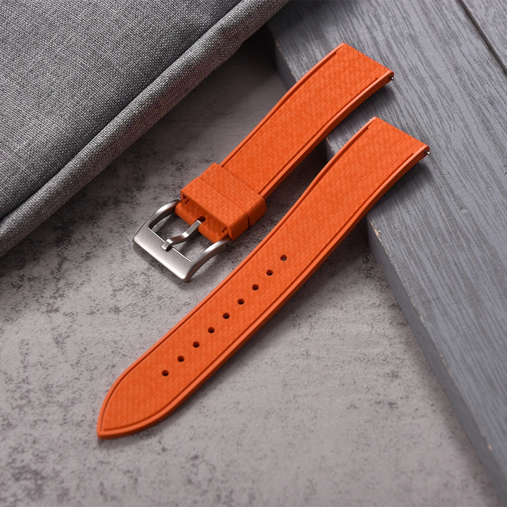 Premium Grade Mosaic FKM Rubber Watch Strap 20mm 22mm Quick Release Watch Bands Diving Waterproof Soft Wristband