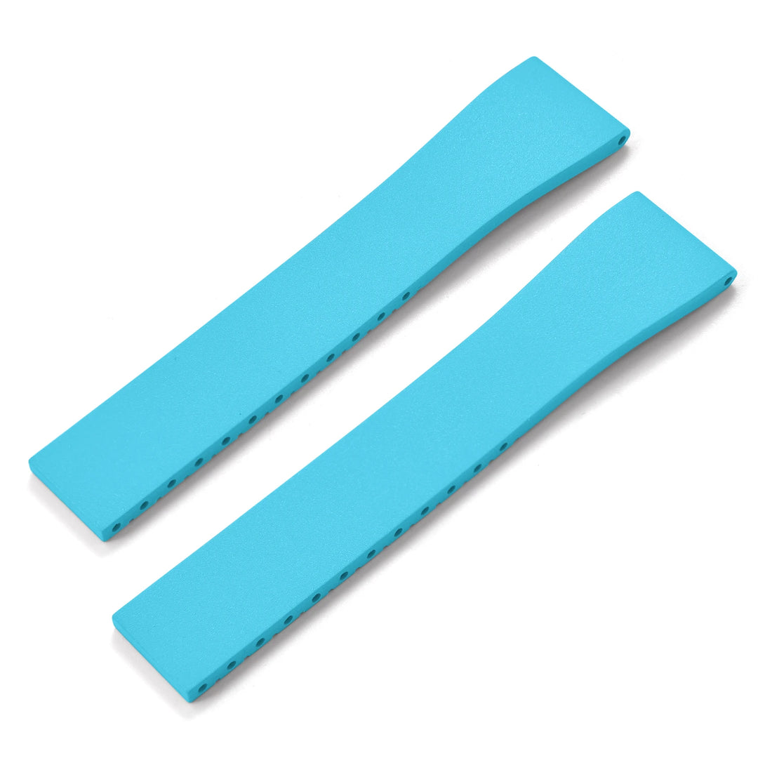 JUELONG FKM CTS Rubber Strap Quick Release Butterfly Black Buckle 16mm 18mm 19mm 20mm 21mm 22mm CTS Rubber WatchBand Cut to Size