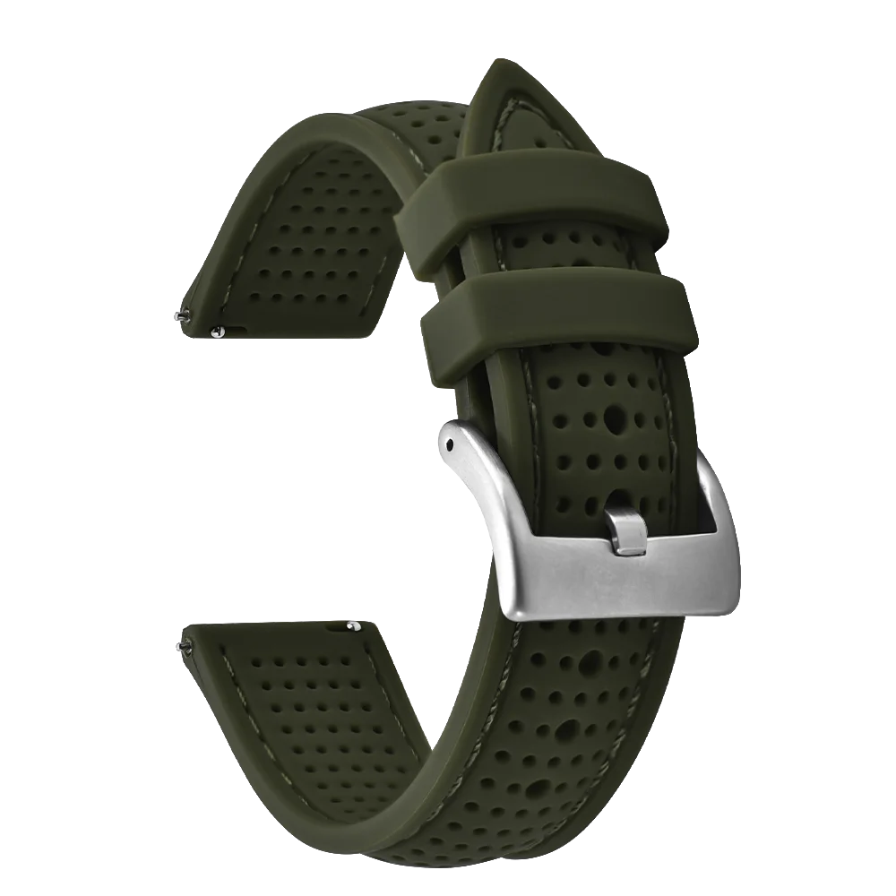 NATOBELT Soft Porous Rubber Watch Strap – Quick Release (18-22mm)