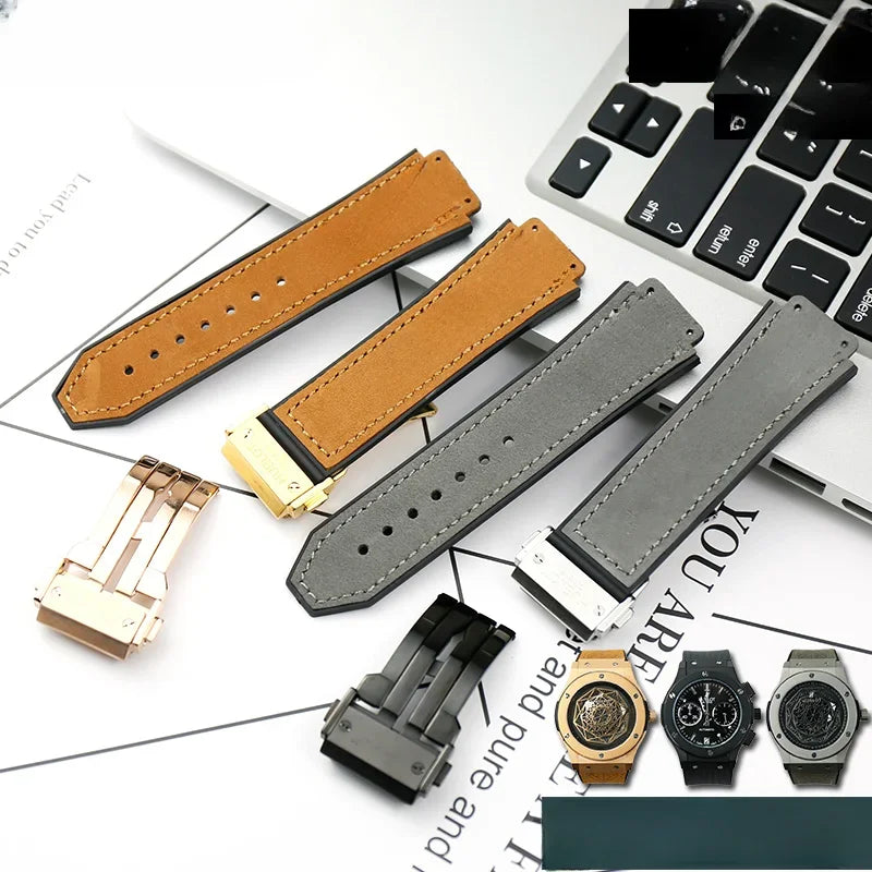 Hublot Big Bang Yuki Leather Watch Strap – Waterproof Suede, Durable