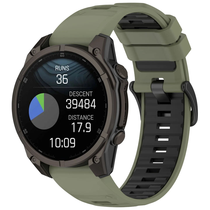 Title: Quick Release Silicone Watch Strap 20/22/26mm for Garmin Fenix 6–8 Series