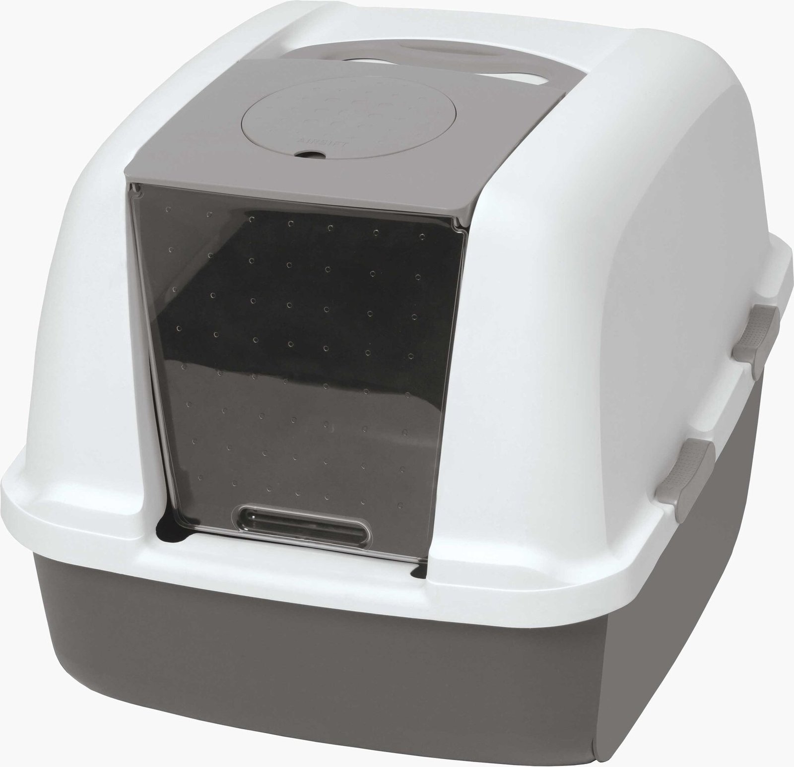 Catit AiRSiFT jumbo hooded litter pan in grey