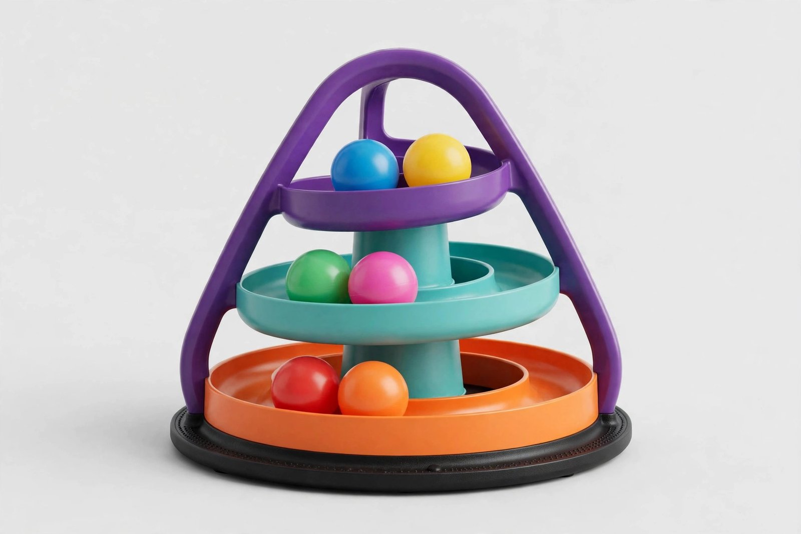 Catstages three-tier cat ball track tower with colorful balls