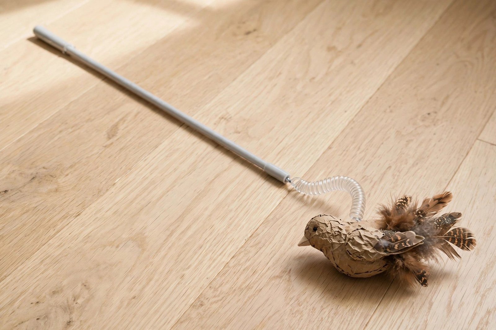 Frisco Bird with Feathers teaser wand cat toy